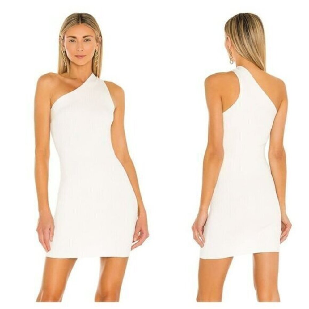 NBD Solstice One Shoulder Dress - White